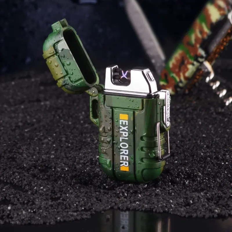 Wholesale Outdoor Waterproof Camouflage USB Arc Lighter - Windproof Wholesale Outdoor Camouflage Lighters Supplier, Products