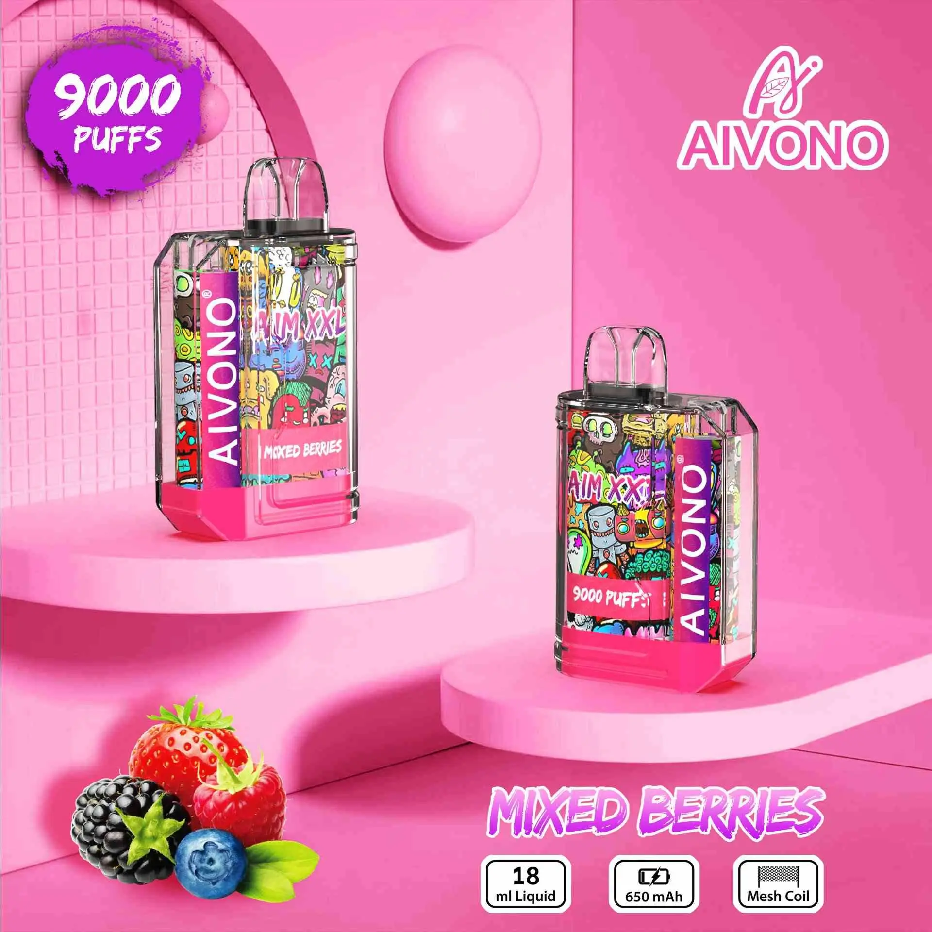 Famous AIVONO AIM-XXL | 9000 Puffs Disposable Vape with Detachable Battery & No Nicotine Options for THC-Free Cloud Chasing Manufacturers, Products