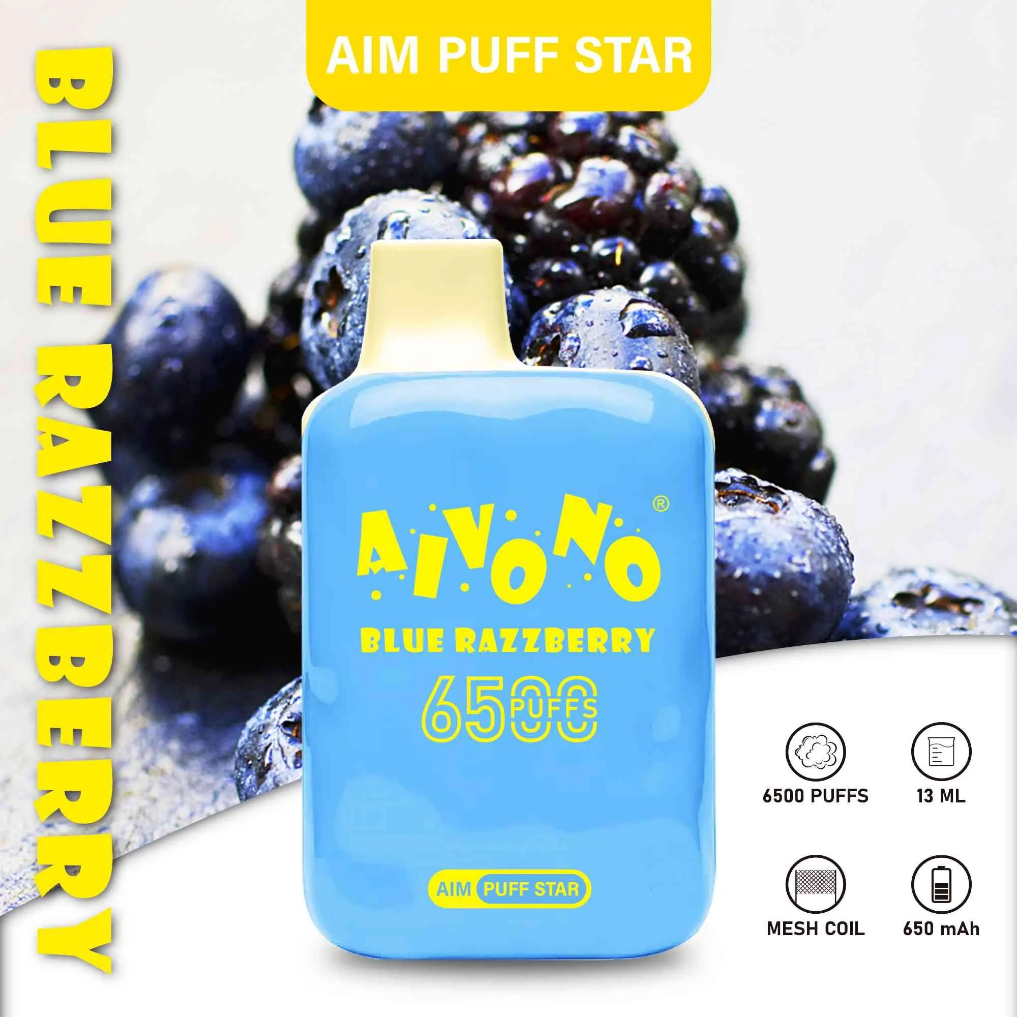 Custom AIVONO AIM-PUFFSTAR 6500: Removable Atomizer, Wholesale Supplier, Exporters