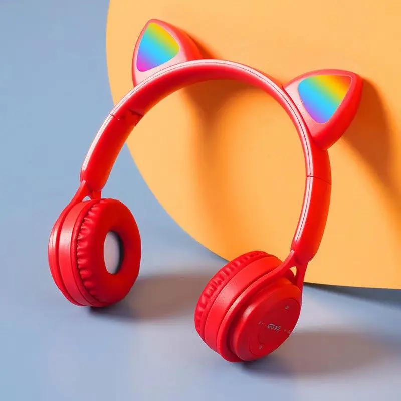Best Y08M Cat Ears LED Headset - Foldable Stereo Sound, Plug & Play Factories, Service