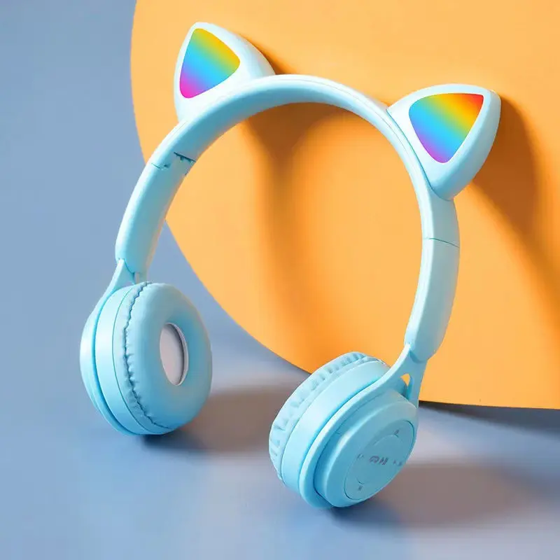 Best Y08M Cat Ears LED Headset - Foldable Stereo Sound, Plug & Play Factories, Service