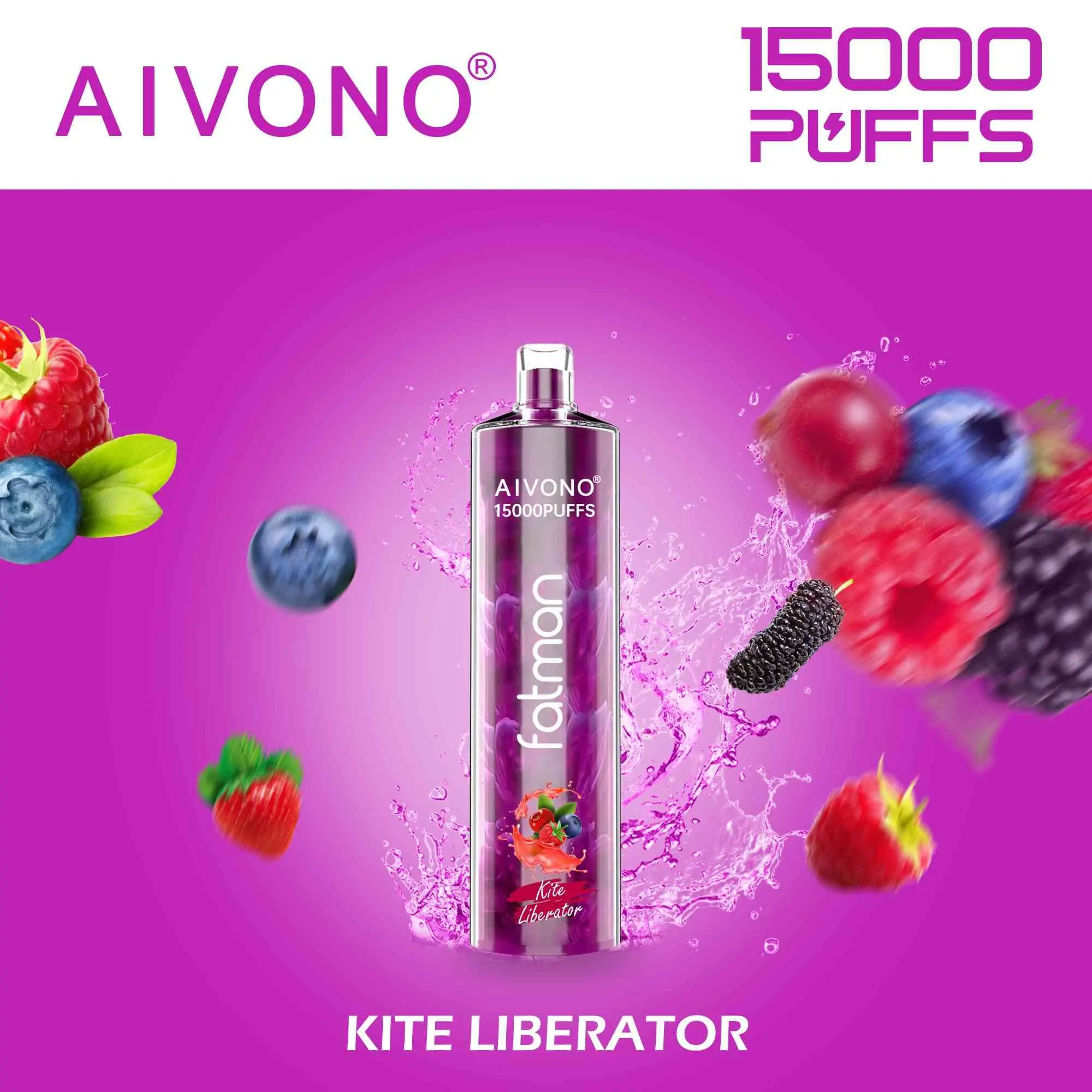 Wholesale AIVONO FATMAN 15000 Electronic Cigarette | Lung Vaping DTL Surge Mode + Festival Rave Unplugged Atomized Energy Banks Exporter, Service