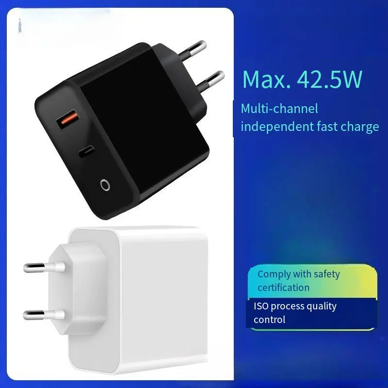 Wholesale 40W European Standard Gallium Nitride 1C1A Multi-Protocol Charger PD20W+QC3.0 Dual Port PPS Independent Smart Fast Charger Manufacturers, Exporters