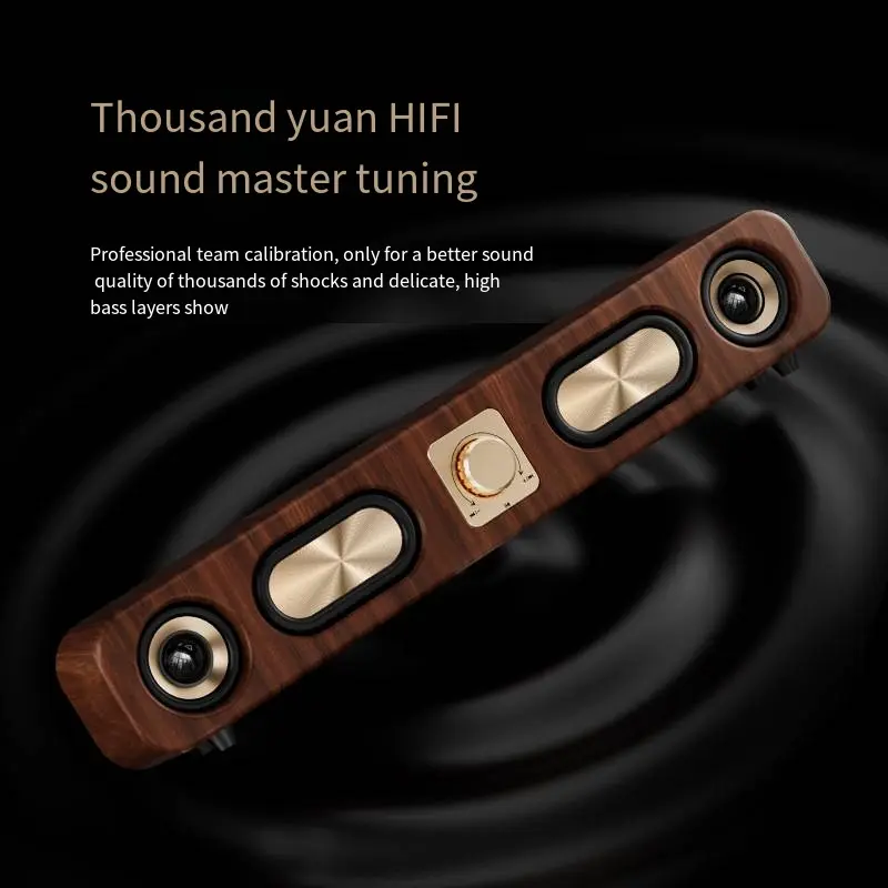 Wholesale Hewitt M16 Bluetooth Retro Wood Grain Stereo Speaker Factory, Factories