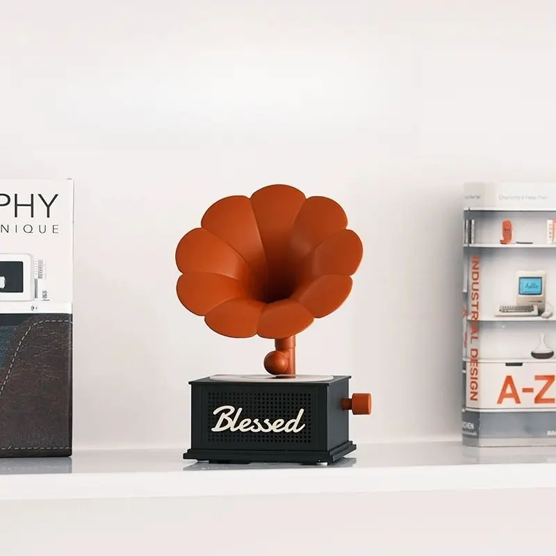 Best Vintage Bluetooth Phonograph Speaker with Harman Sound & Ambient Light Suppliers, Factories