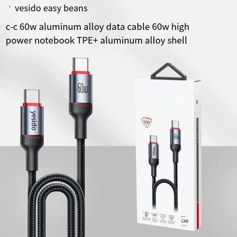 Famous 60W Type-C Aluminum Alloy Fast Charging Cable for Apple & Huawei Supplier, Exporter