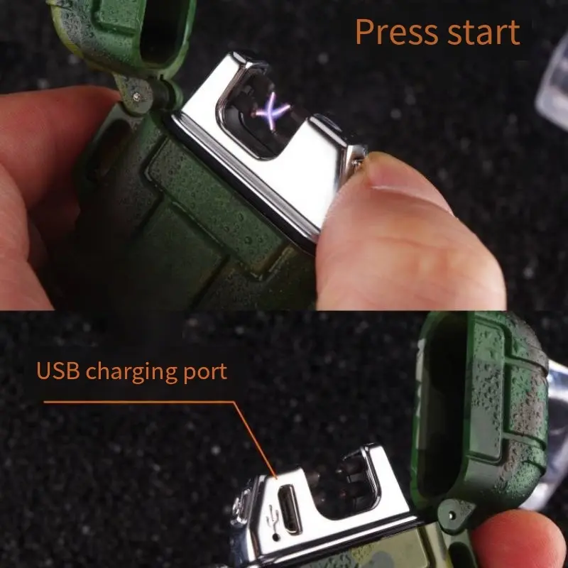 Wholesale Outdoor Waterproof Camouflage USB Arc Lighter - Windproof Wholesale Outdoor Camouflage Lighters Supplier, Products
