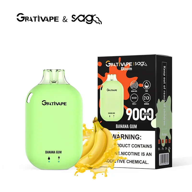 Wholesale Beginner Recommended GrativapeBoom9000 Portable Disposable Electronic Cigarette