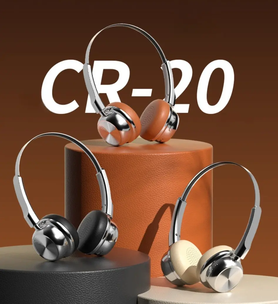 Famous 2025 CR-20 Retro Fashion Merad Metal Bluetooth Headset 5.4 Headphones with Ultra Long Battery Life Factories, Product