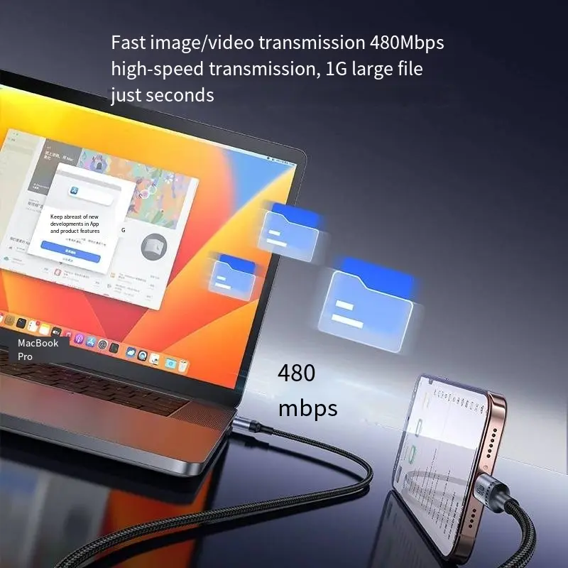 Famous 60W Type-C Aluminum Alloy Fast Charging Cable for Apple & Huawei Supplier, Exporter