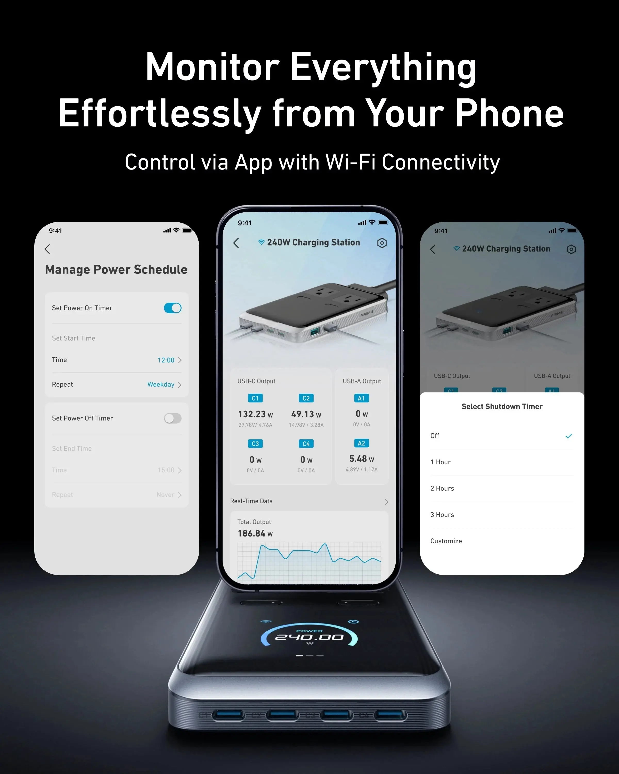 Famous 240W USB-C Charger Fast Charging GaN Charging Station Factories, Exporters