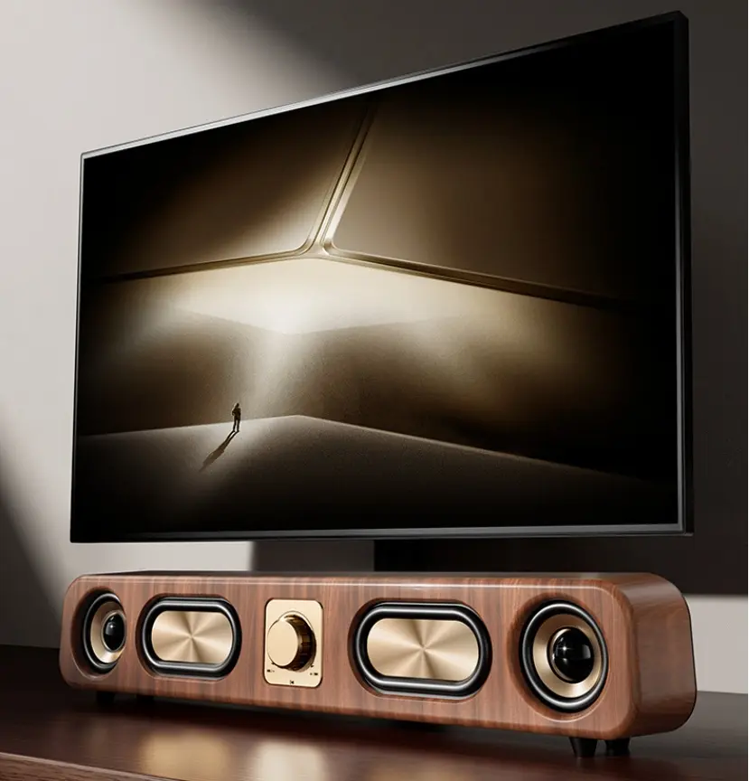 Wholesale Hewitt M16 Bluetooth Retro Wood Grain Stereo Speaker Factory, Factories