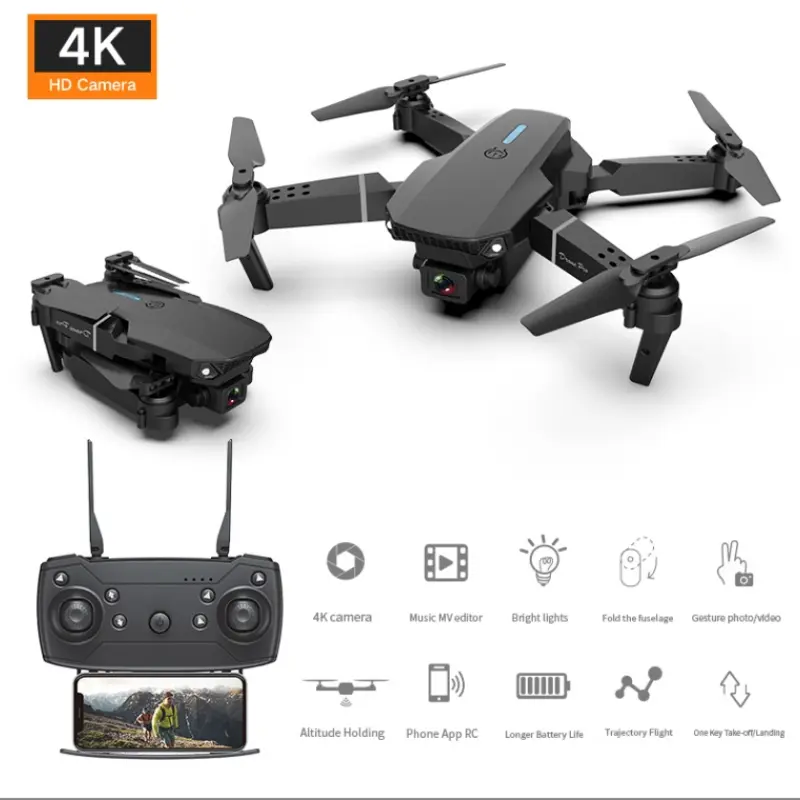 Famous E88pro Drone Dual Camera Aerial Folding Flyer temu RC Airplane Toys E99 Manufacturer, Exporter
