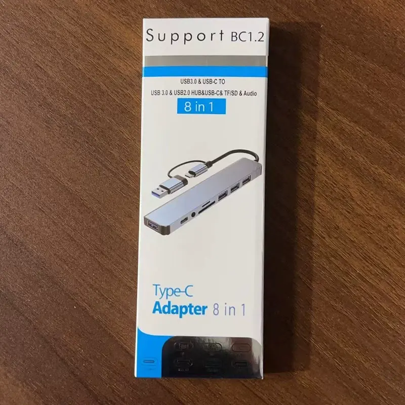 Best Dual Head Usb3.0 Type-c Eight-In-One Docking Station 8in1SD TF Card Reading Hub Data Transmission Manufacturer, Product