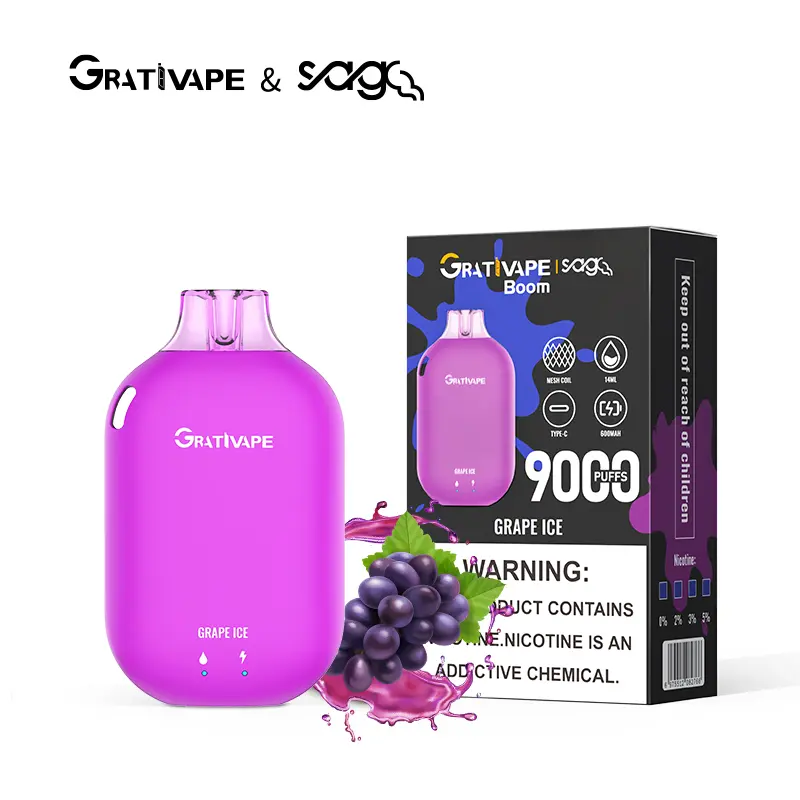 Wholesale Beginner Recommended GrativapeBoom9000 Portable Disposable Electronic Cigarette