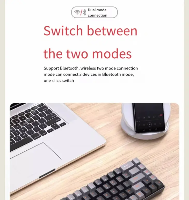 Wholesale Mechanical Keyboard And Mouse Set Wireless Bluetooth Wired 68 Keys For Office Game Computer Laptop