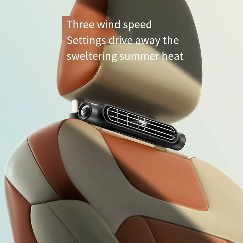 Best 2025 Creative New Seat Car Fan USB Plug-in Leafless Rear Pillow Cooling Rear Seat Fan Car Manufacturers, Exporter