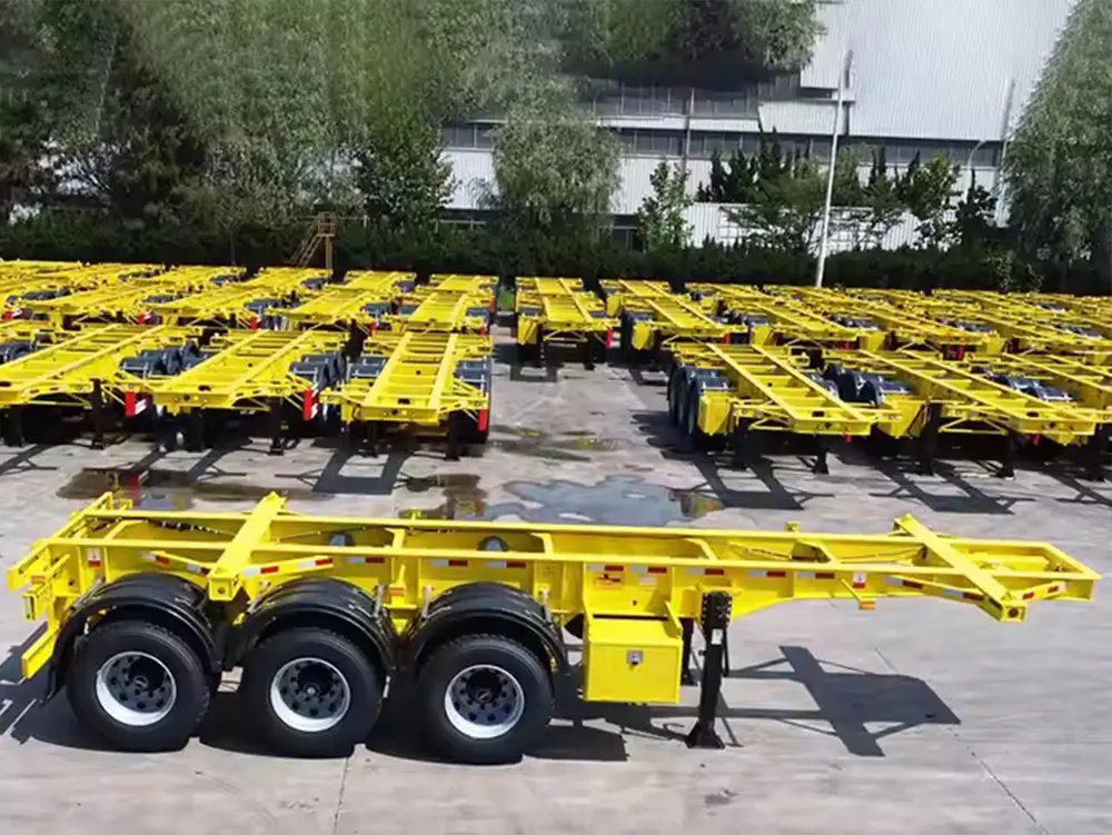 CE Certification 12.38m*2.48m*1.55m  12 Units Locks 50T Load Heavy Duty Semi Trailer Manufacturer, Exporter
