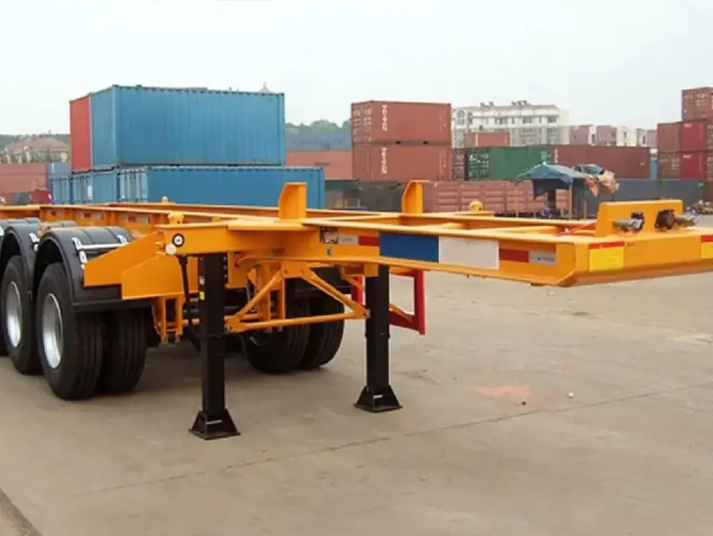 CE Certification 12.38m*2.48m*1.55m  12 Units Locks 50T Load Heavy Duty Semi Trailer Manufacturer, Exporter