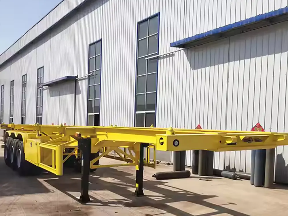 CE Certification 12.38m*2.48m*1.55m  12 Units Locks 50T Load Heavy Duty Semi Trailer Manufacturer, Exporter