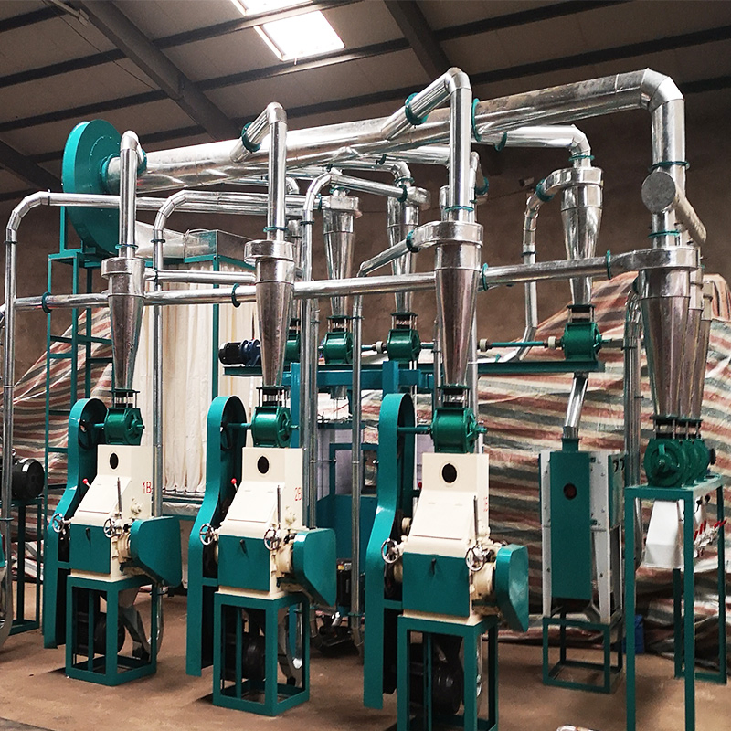 Professional Manufacture Automatic Running 30t/24h Maize Flour Mill Milling Machine