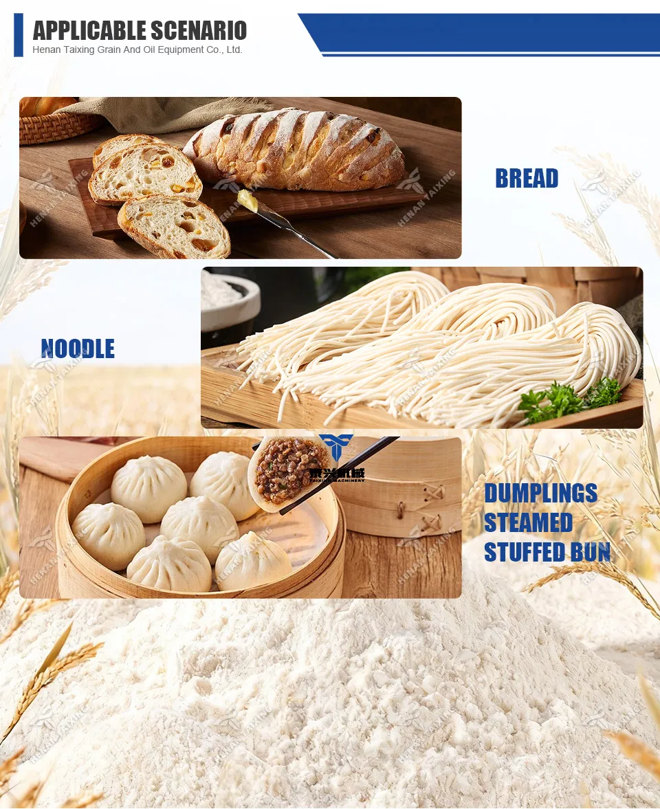 Wheat Flour Processing Equipment Line with Cleaning Tempering Milling Packing