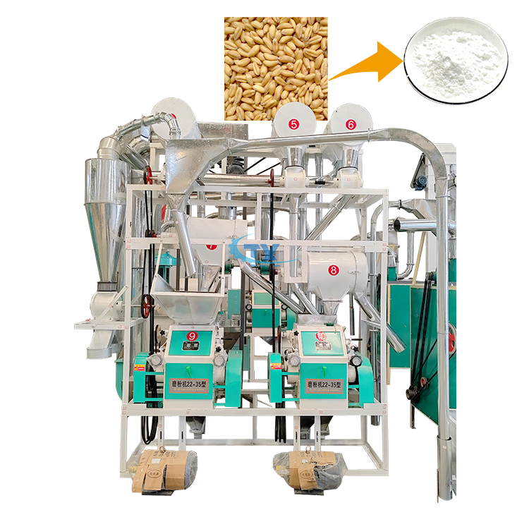 Lost Cost 5Ton to 10Ton Wheat Flour Milling Cleaning Machine Processing Line