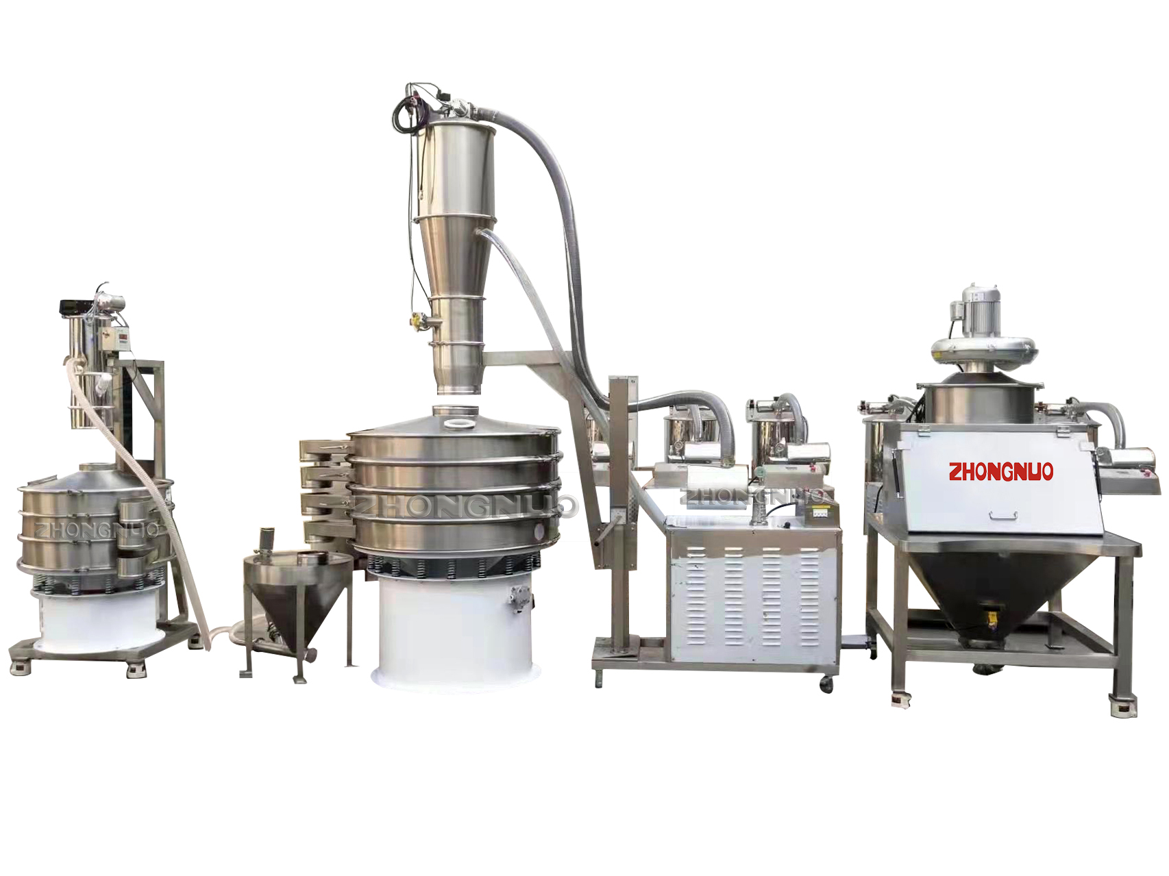 Pneumatic vacuum conveyor in action
