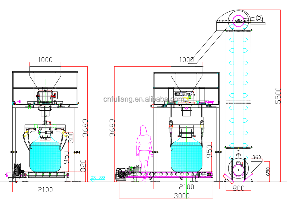 Ton Bag Packing Machine Design Drawing