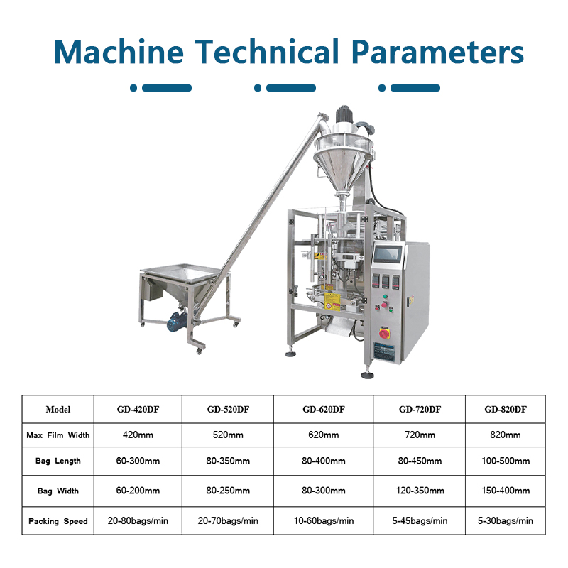 500g 1kg 5kg Bag Automatic Tea Milk Coffee Powder Pack Spice Flour Corn Powder Vertical Forming Filling Sealing Packing Machine