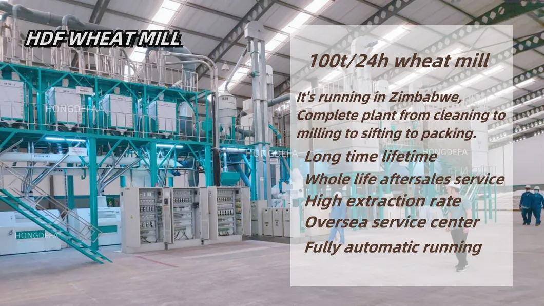 Industrial Complete 100tpd Wheat Flour Mill Machine