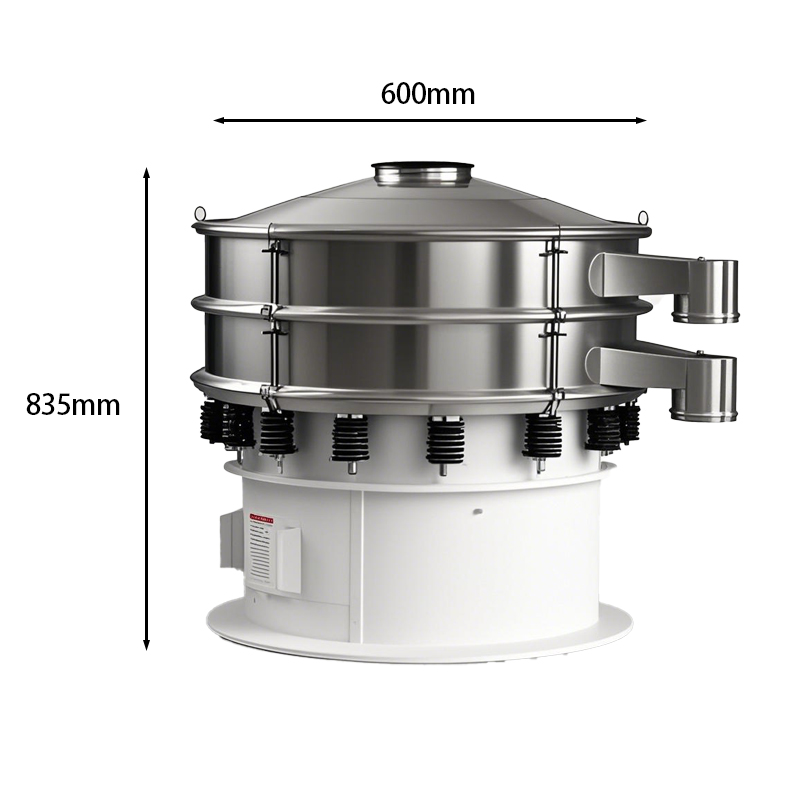 Cassava Flour Cocoa Powder Sifter 60/80/100 Mesh Vibrating Motor High Efficiency Precision Rotary Vibrating Separator Screening