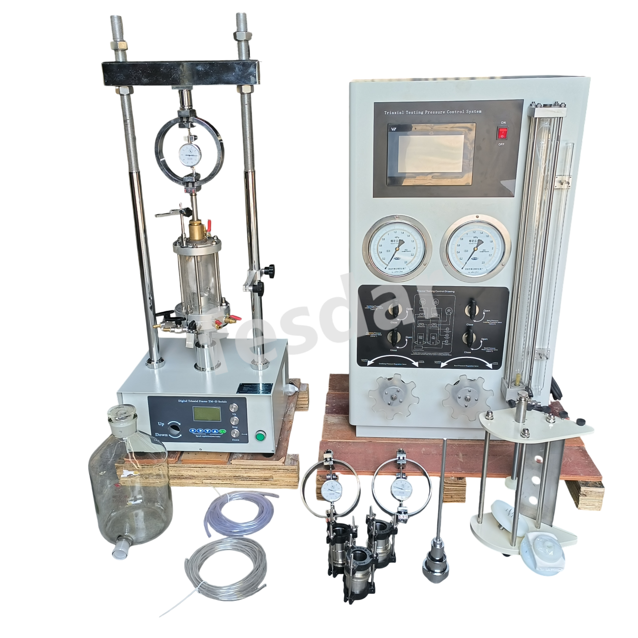 Soil Laboratory Testing Equipment Digital Soil Triaxial Test Apparatus For Laboratory