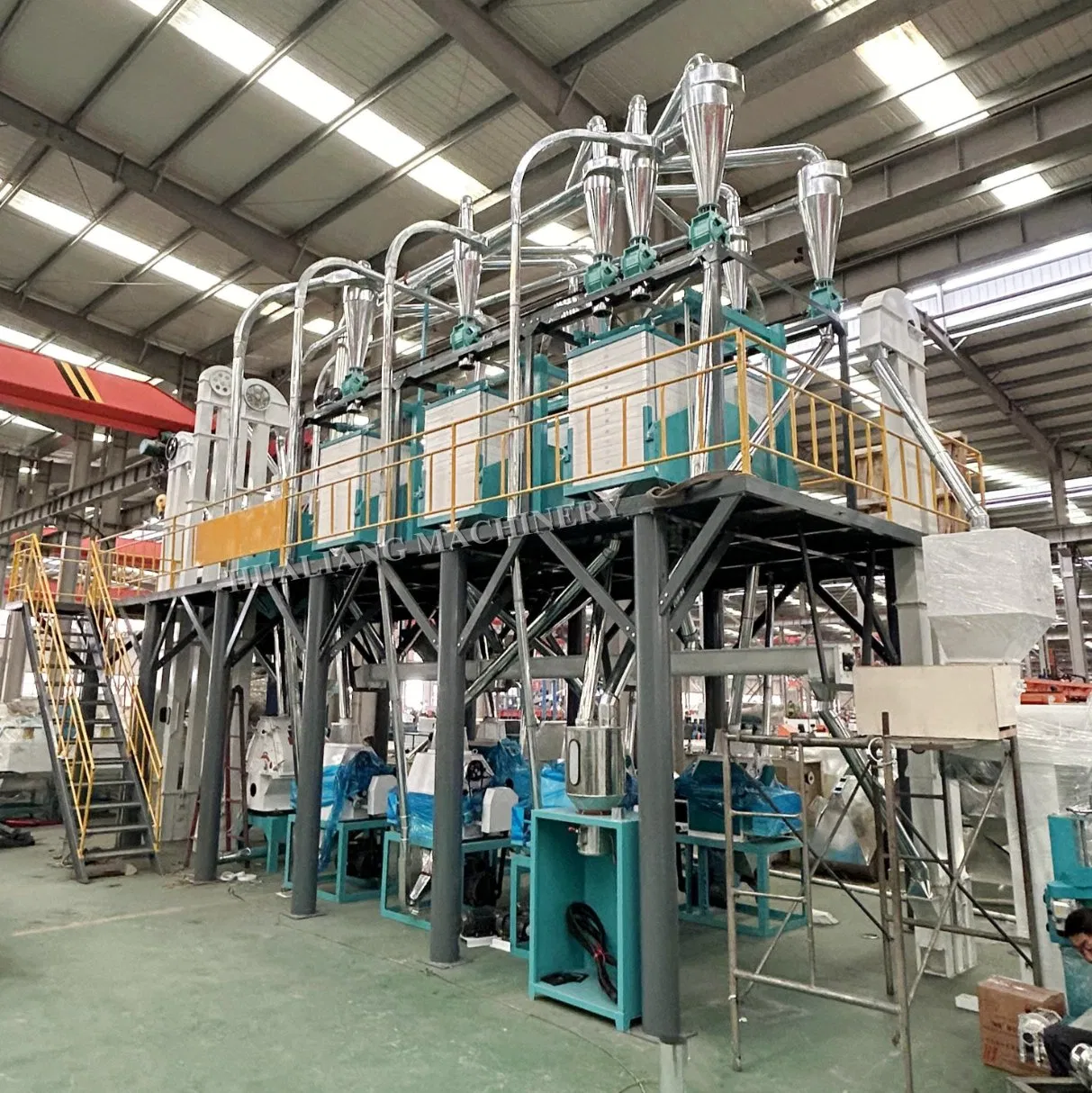 Advanced 30-50tpd Maize Wheat Corn Flour Meal Grits Mill Milling Machine Processing Equipment
