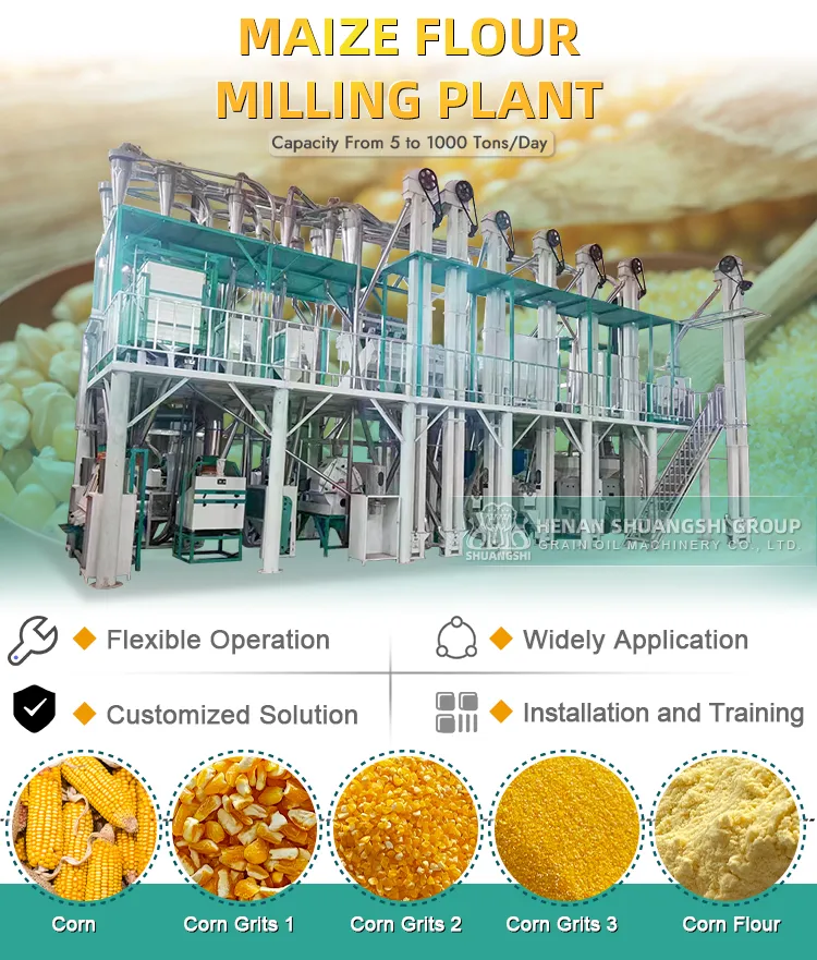Maize Corn Flour Milling Machine Process