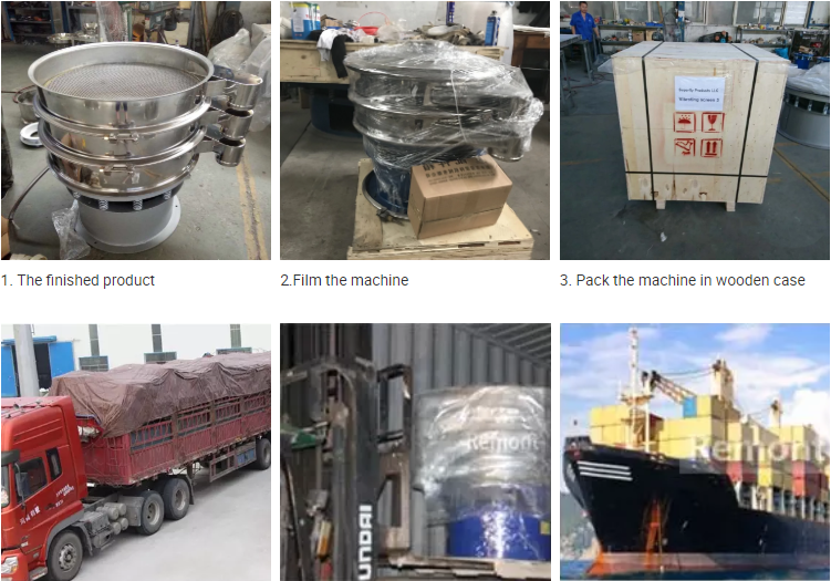 Stainless Steel Cereal Flour Cassava Flour Vibration Sifter Powder Sieve Machine with Gearbox Motor for Chemicals Application