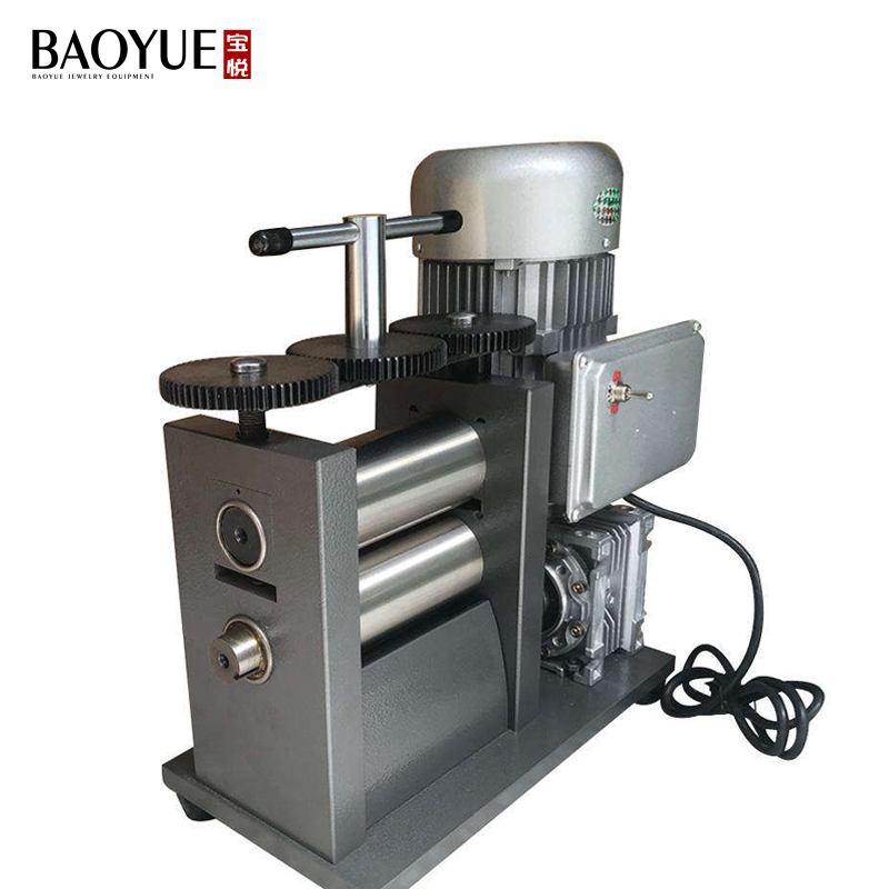 BAOYUE ERM Stainless Steel/Iron Goldsmith Sheet Semicircle Pattern Wire Roller Jewelry Tools Jewellery Rolling Mill 120mm