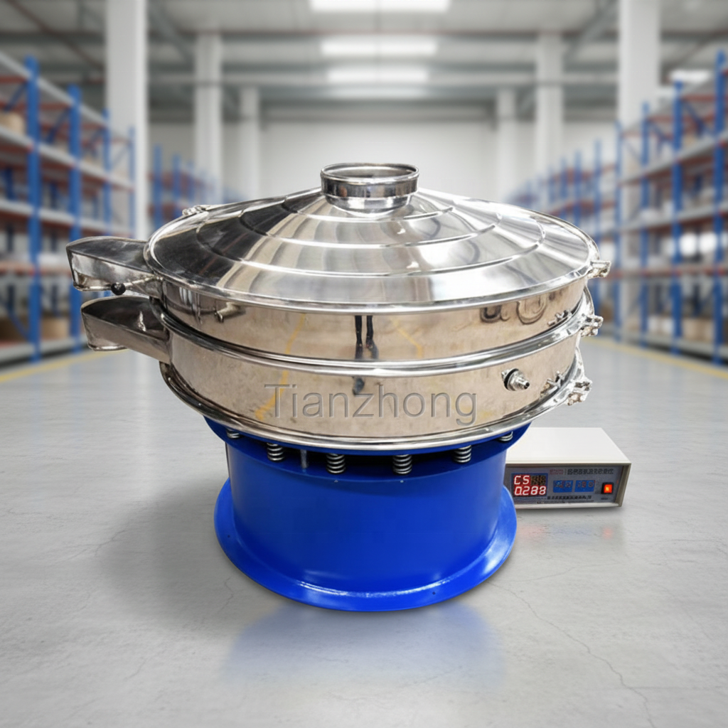 Flour Vibration Sifter Machine Coffee Fine Powder Sifting Animals and Plants Gel Anti-Sticking Ultrasonic Screening Machine