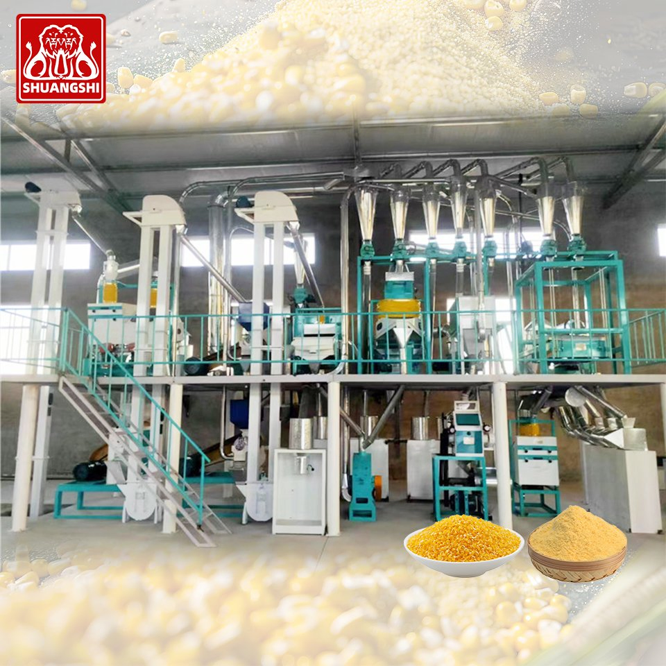 100 Per Day Grain Flour Equipment Plant Maize Flour Grinding Mill Corn Maize Milling Machine for Kenya Cameroon Zimbabwe