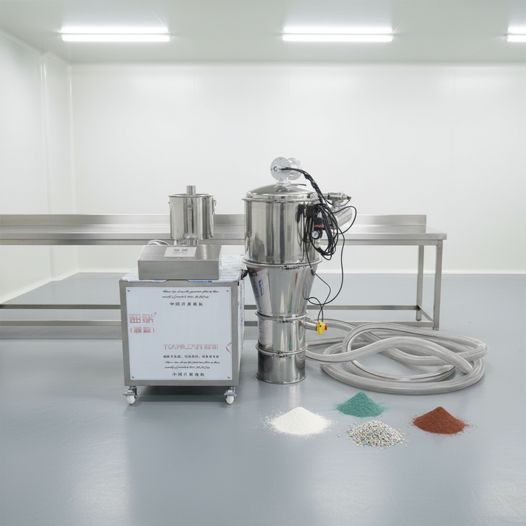 Automatic Dust Free Granules Cement Powder Feeder Conveyor Elevator Transfer Pneumatic Vacuum Conveying System