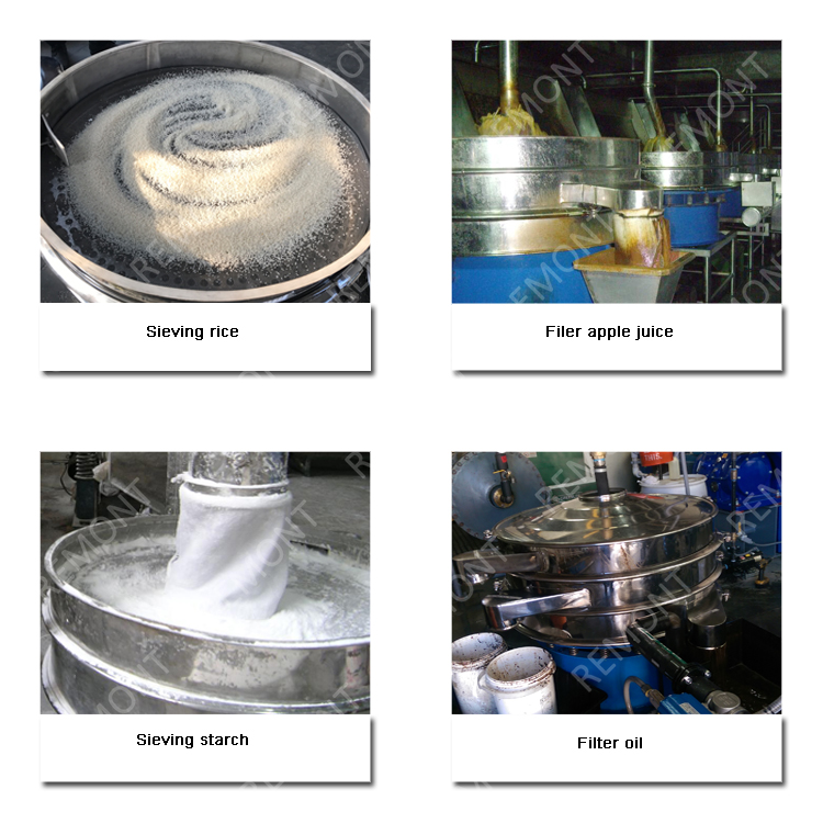 Stainless Steel Cereal Flour Cassava Flour Vibration Sifter Powder Sieve Machine with Gearbox Motor for Chemicals Application