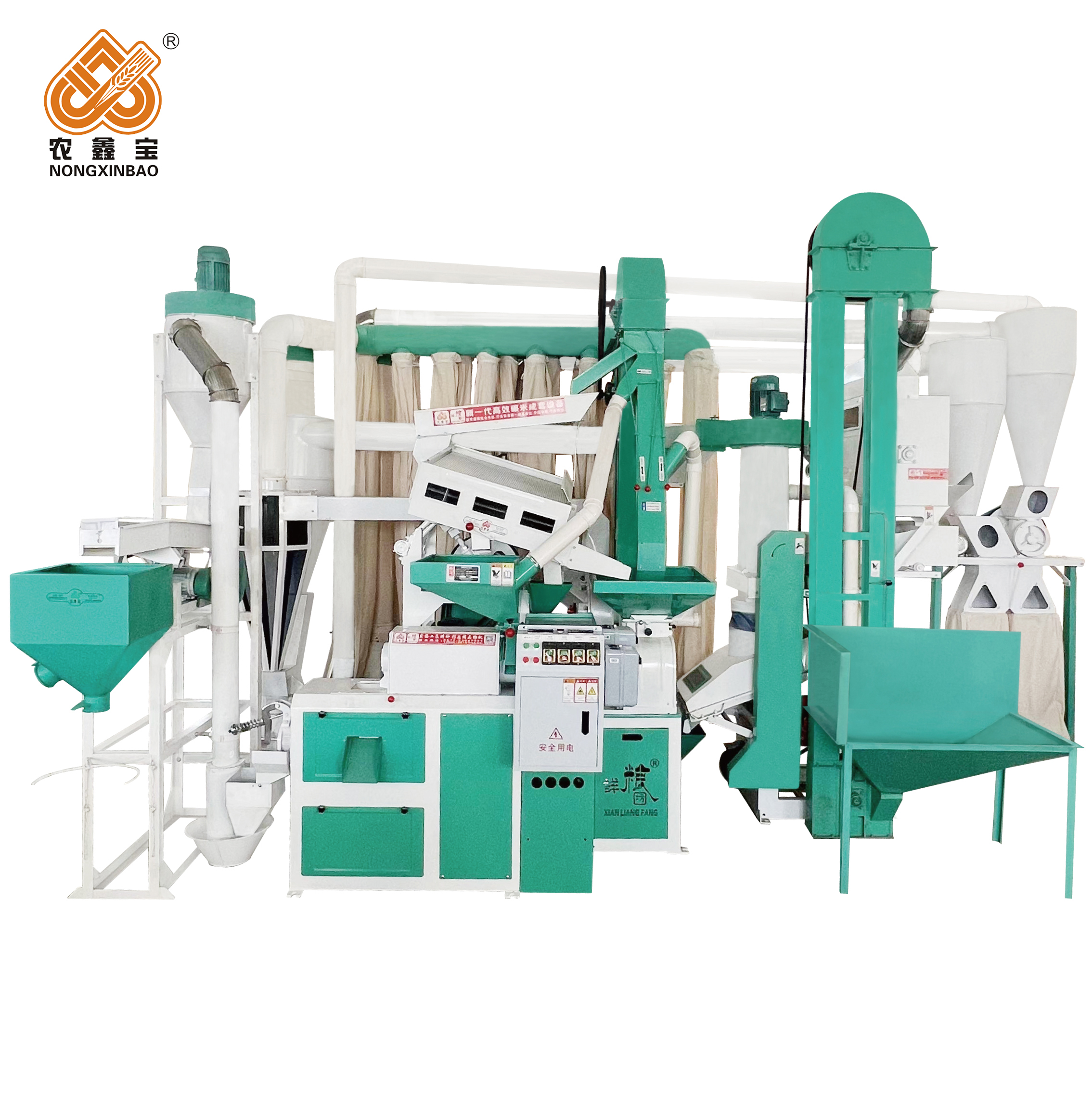 Automatic 1.2-1.5 Tons Per Hour Combined Rice Milling Machine with Grain Cleaning and De-stoner for Rice Processing Plant