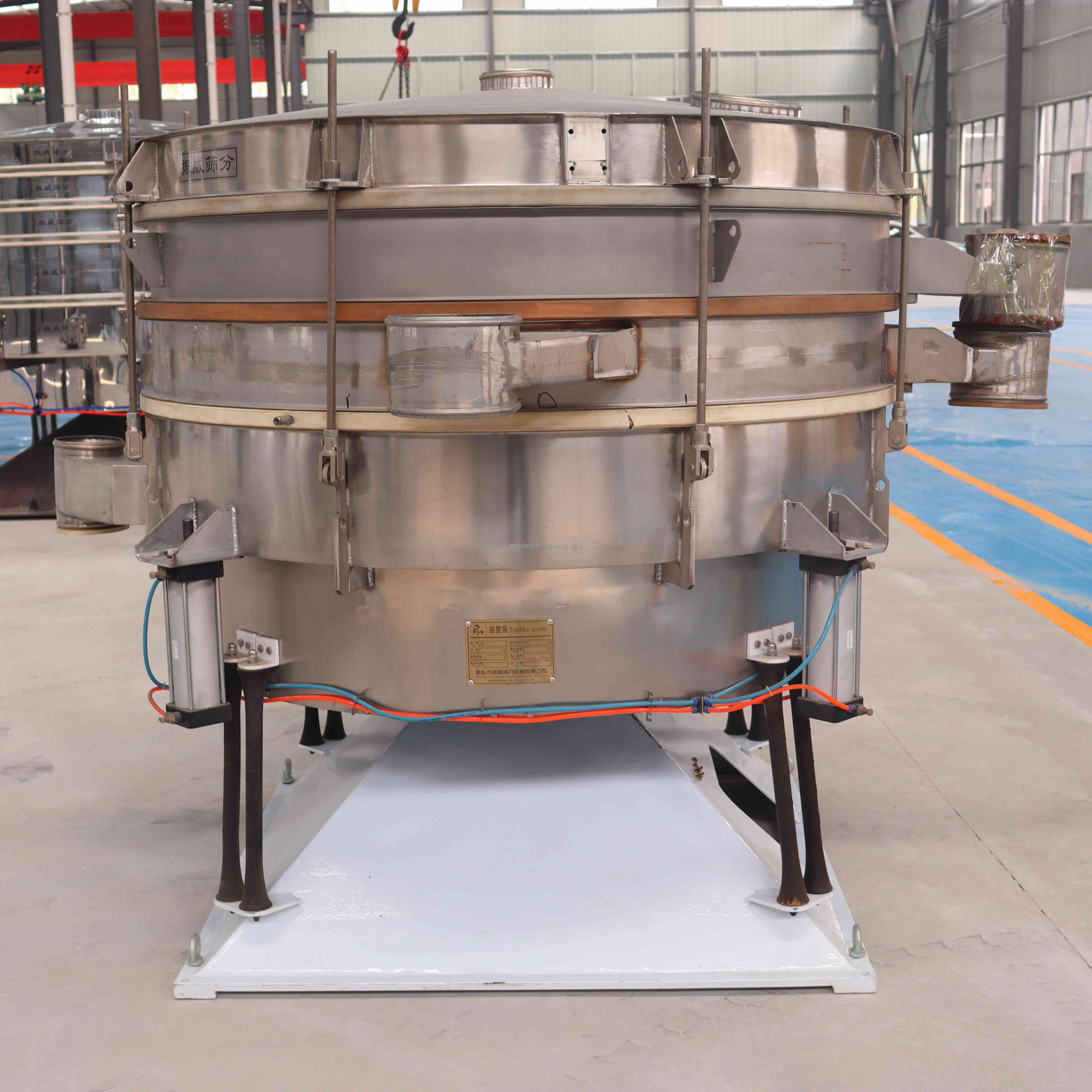 Wheat Flour Vibration Sieving Cassava Flour Tumbler Screen Sieve Shaker Machine