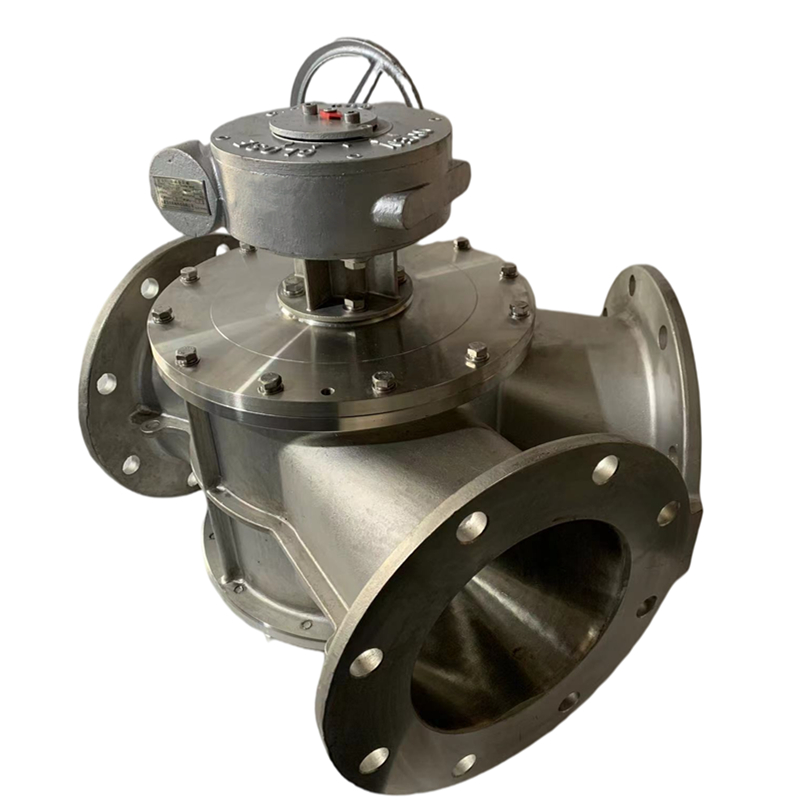 Xingeng Pneumatic Ball 3 Way Diverter Valve Model KFB Dn20-Dn200 Stainless Steel Pneumatic Conveying System Powder 1 Year
