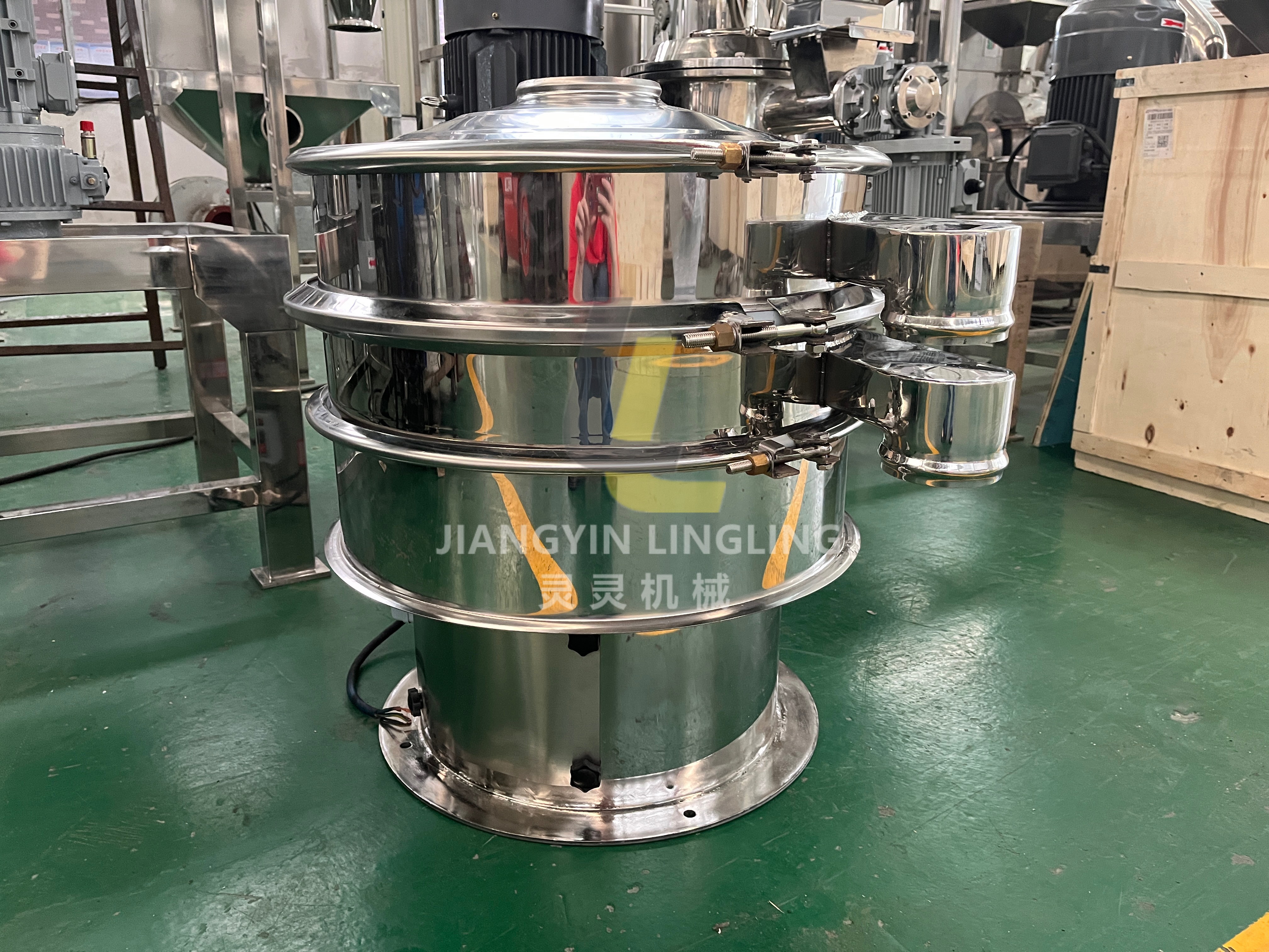 LKH ZS High Quality Stainless Steel Bearing Motor Dry Barley Cassava Pigment Flour Powder Granules Vibrating Sifter Machine