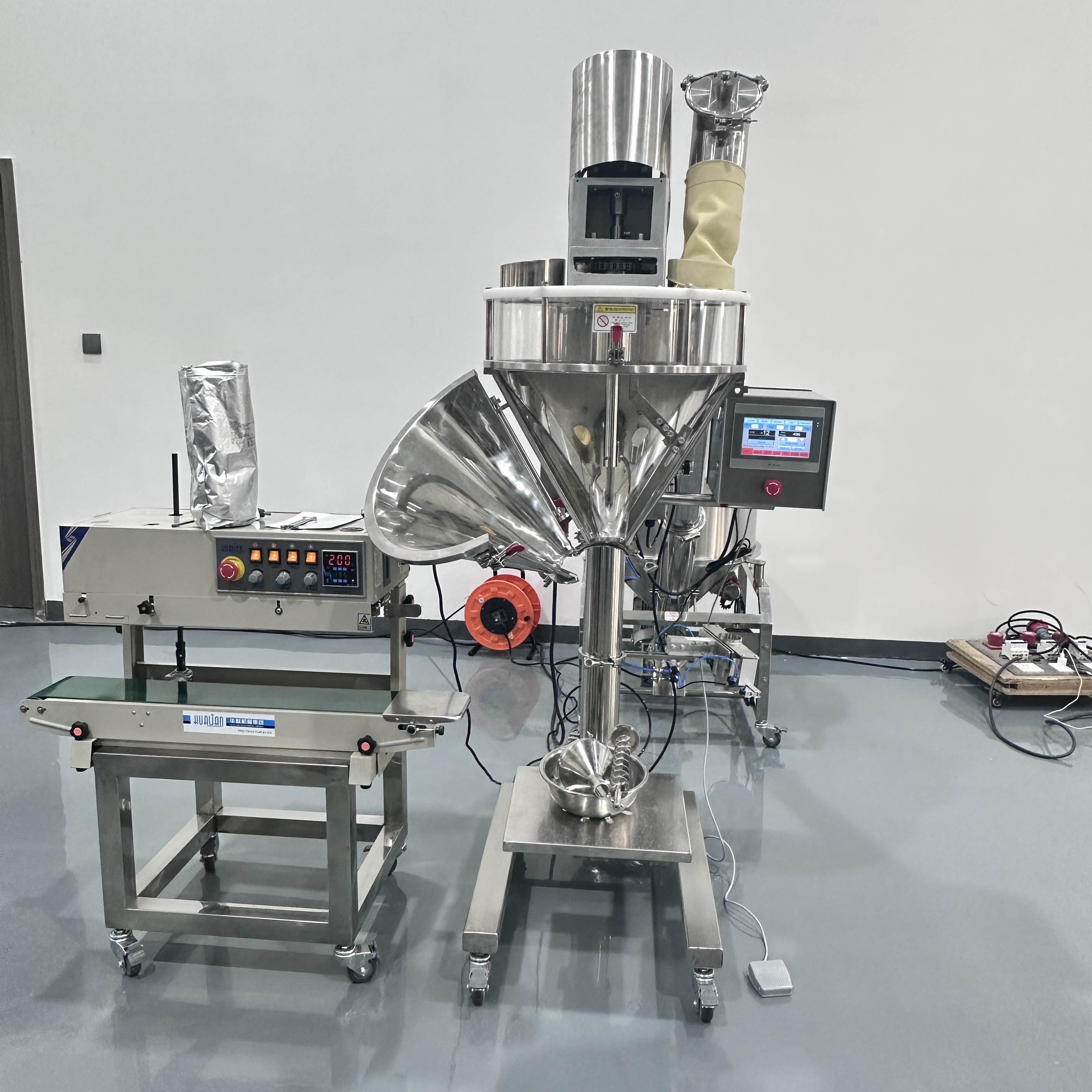100g 500g 1000g 2000g Screw Auger Filler Dosing Dispenser Dry Fine Spice Coffee Flour Powder Packing Filling Machine