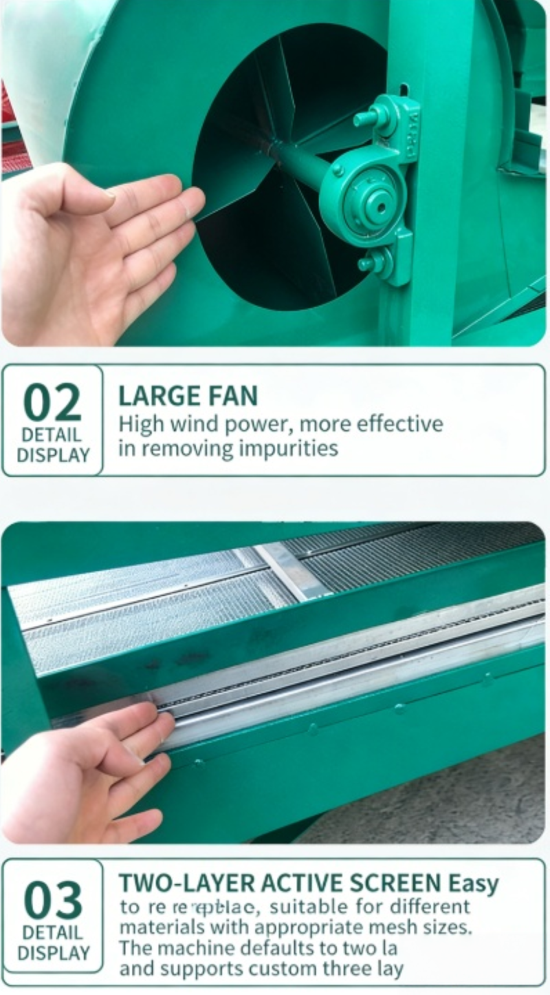 Double Layer Grain Separator Grain Grading and Screening Machine