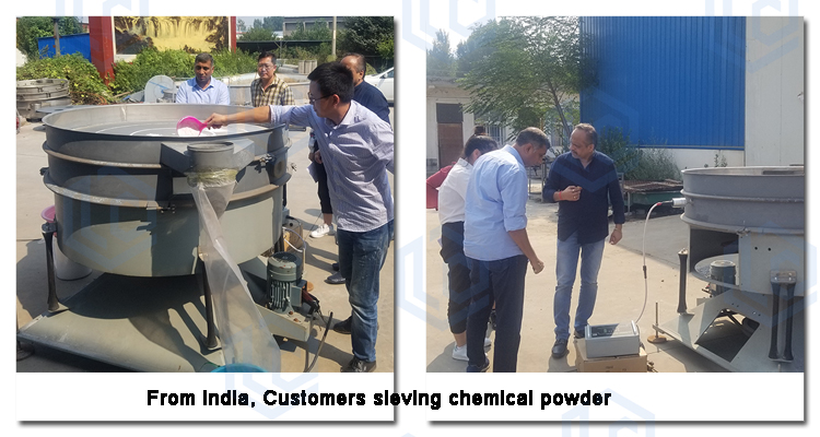 Stainless Steel Cereal Flour Cassava Flour Vibration Sifter Powder Sieve Machine with Gearbox Motor for Chemicals Application