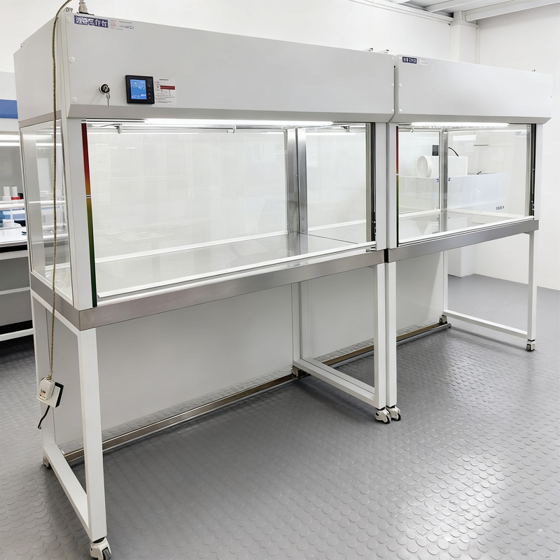 Class 100 Horizontal Laminar Flow Cabinet HEPA H14 Filter 99.995% For GMP Cell Culture Production Line &amp; Biopharm Workshop