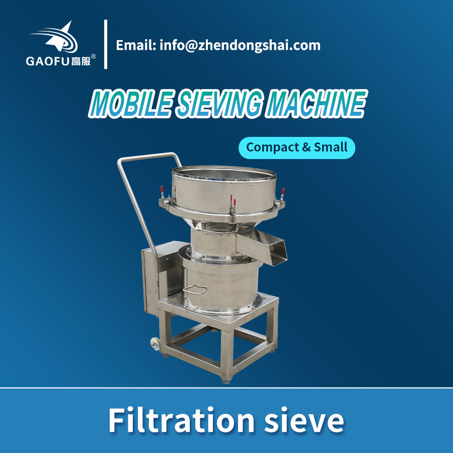 Stainless Steel Vibrating Screen Food Industry Sifter Flour Sieve Starch Powder Sieving Filtration Vibration Screening Machine